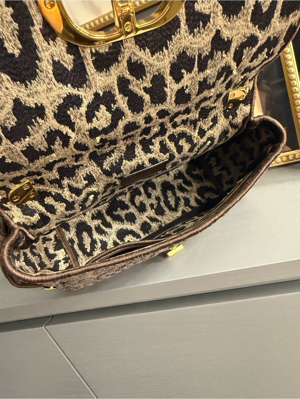 Christian Dior Leopard Caro Shoulder Bag - Picture 11 of 15